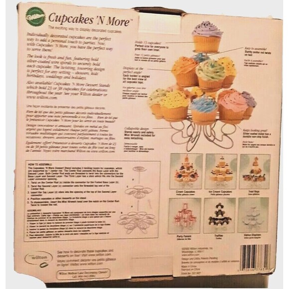 Wilton Cupcake N More Dessert Stand Holds 13 Parties Showers Holidays - Picture 2 of 5